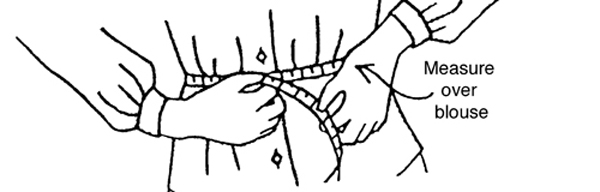 Figure 3. Measuring for waistband fit.
